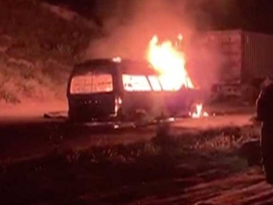 گوجرانوالہ؛ مسافر وین میں آتشزدگی سے 10 افراد جاں بحق